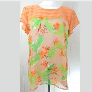 Collective Concepts Floral Striped Top